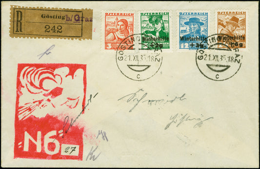 AUSTRIA, 1935, December 21, Registering Rocket Flight&nbsp; (Hopferwieser FS-43).