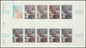 MONACO (1972) Paintings. Princes. Yvert 874-5  Scott 813-4 Trial Color Proofs in full sheets of 10.